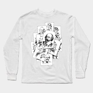 Many Faces Of Shakespeare Long Sleeve T-Shirt